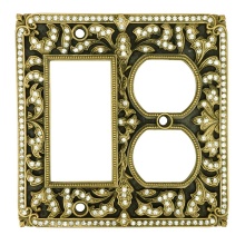 Edgar Berebi 8906/1 - Single Gfi W/ Double Outlet; Clear Crystal