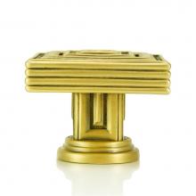 Edgar Berebi 9929BB - Innsbruck Square Knob Burnish Brass Finish