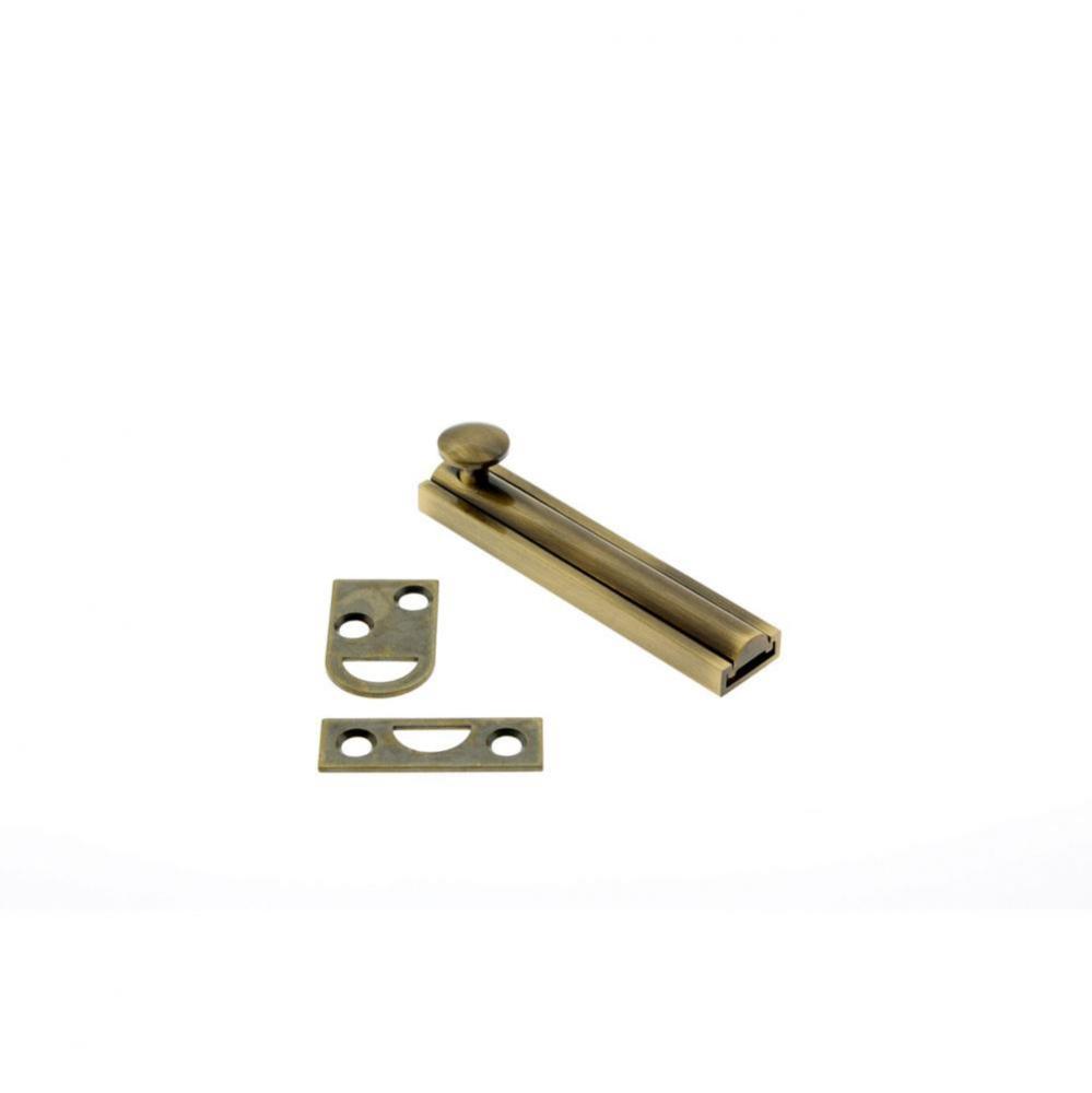 4'' Surface Bolt Antique Brass