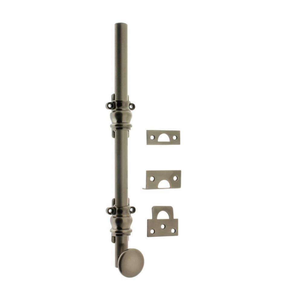 8'' Ornamental Bolt 11/16'' Dia. W/ 2'' Barrel Guide/Round Knob Anti