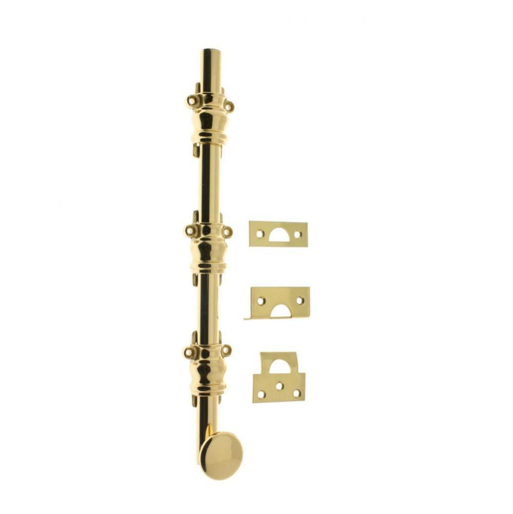 12'' Ornamental Bolt 11/16'' Dia. W/ 2.25'' Barrel Guide/Round Knob