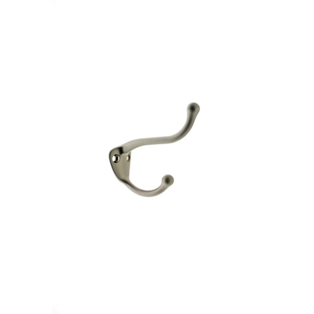 Coat & Hat Hook Satin Nickel