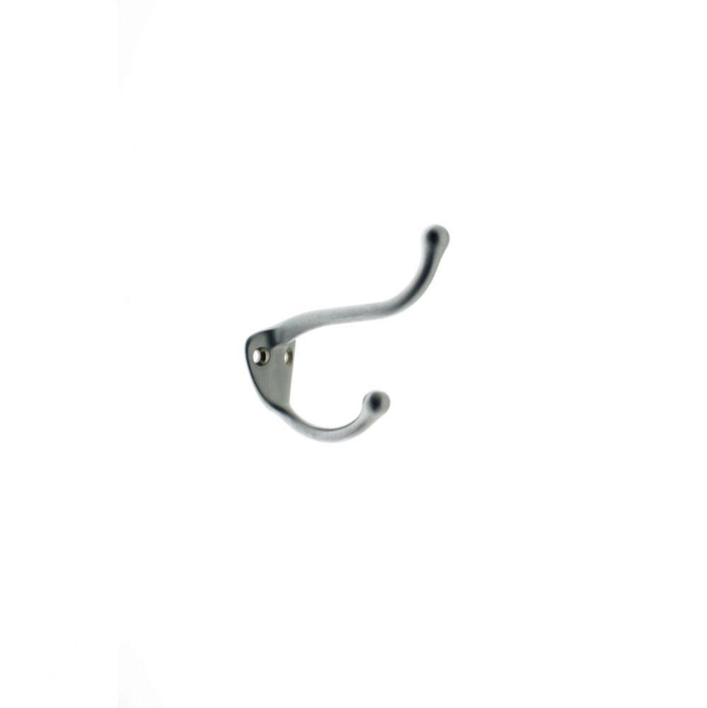 Coat & Hat Hook Satin Chrome