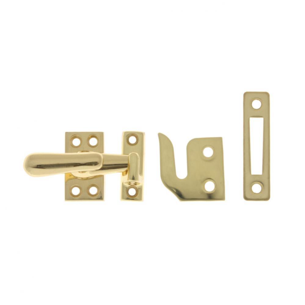 Small Casement Fastener Polished Brass