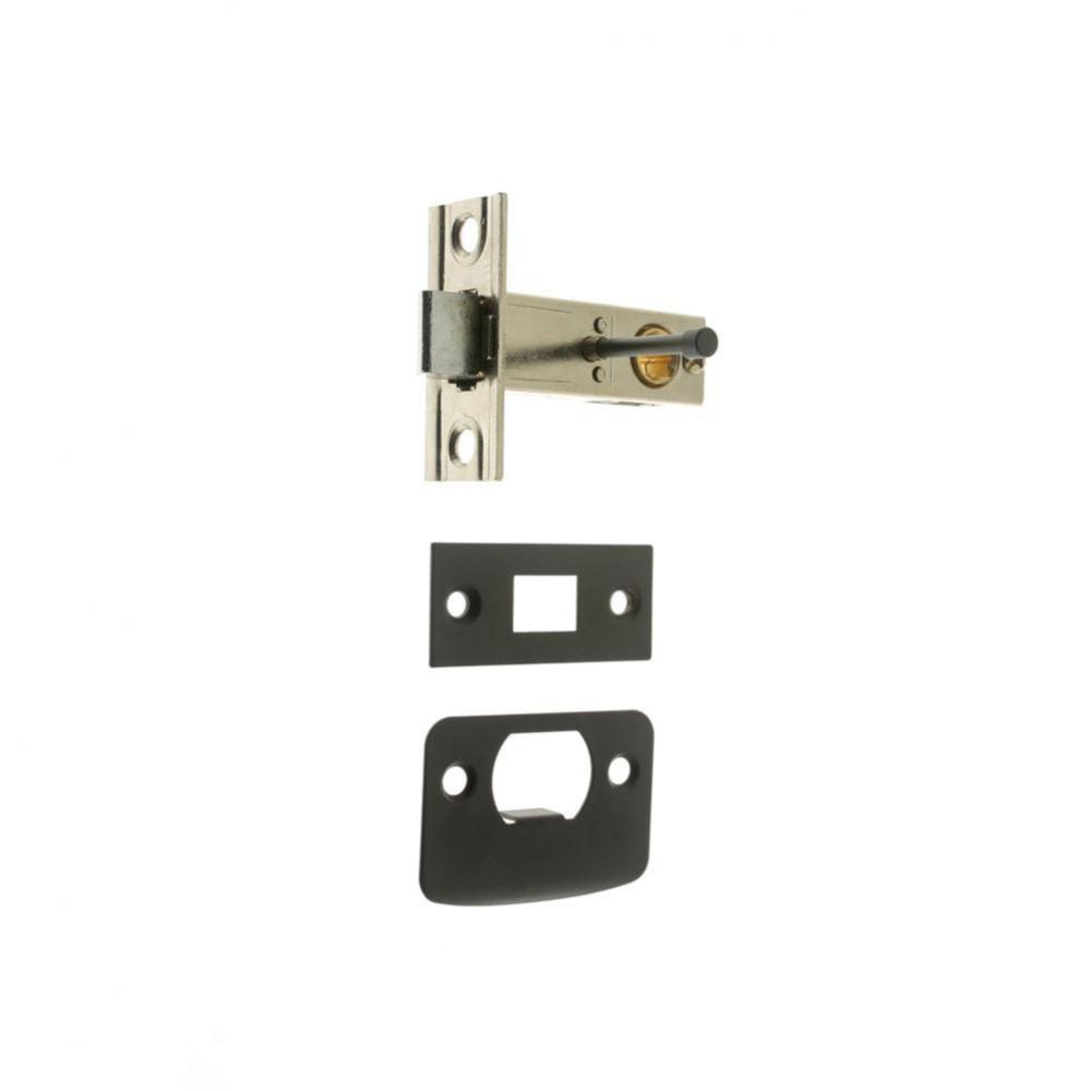 1-3/4'' Backset, Privacy Tubular Latch Matte Black
