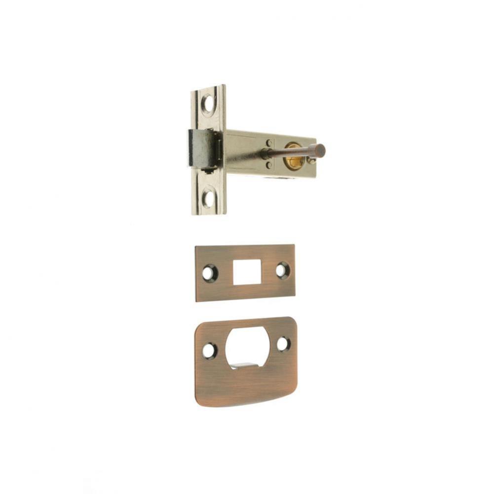 1-3/4'' Backset, Privacy Tubular Latch Antique Copper
