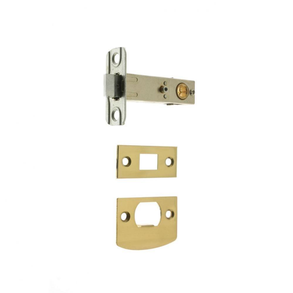 2-3/8'' Backset, Passage Tubular Latch Polished Brass