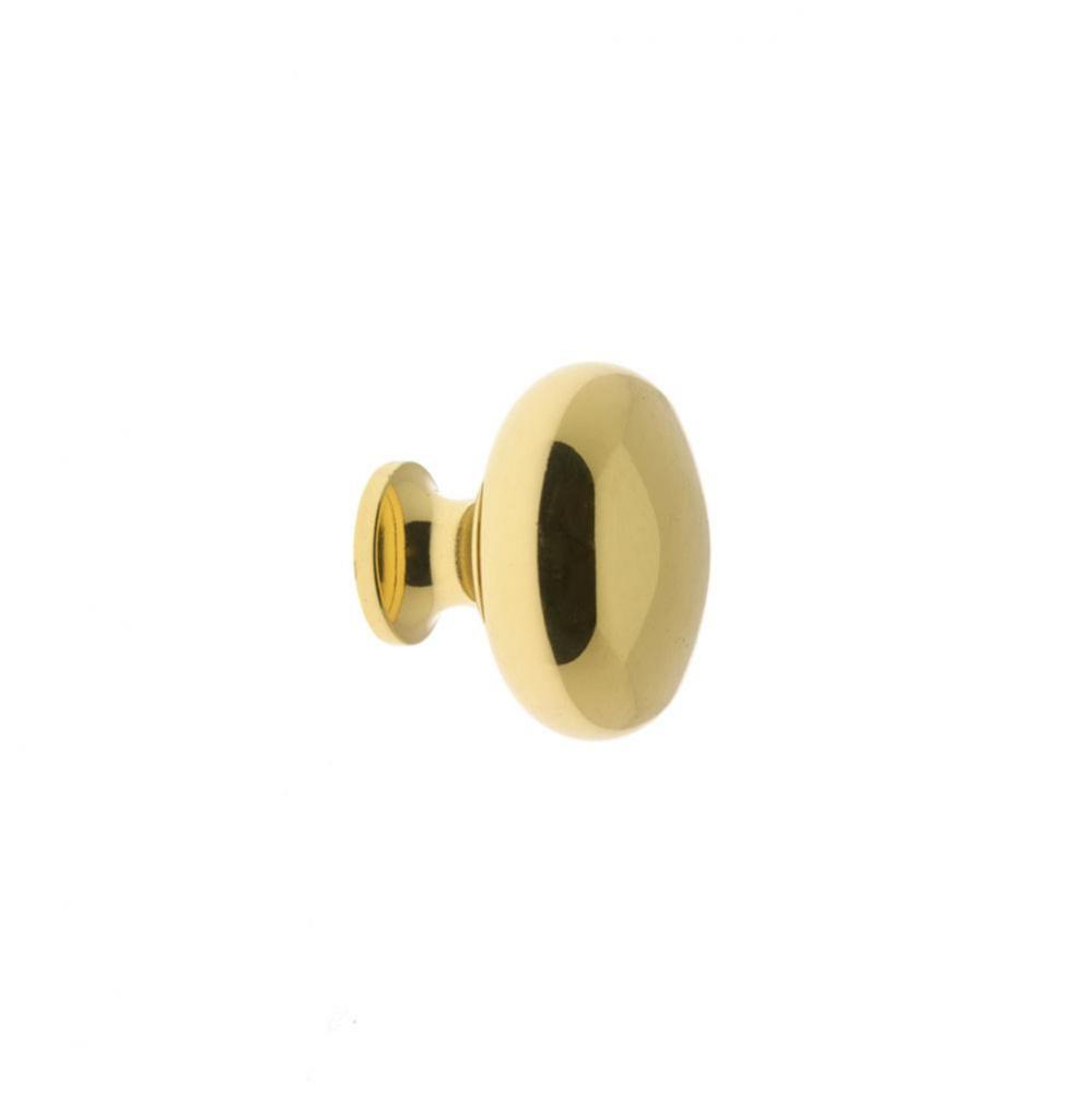 1-1/4'' Round Knob Polished Brass