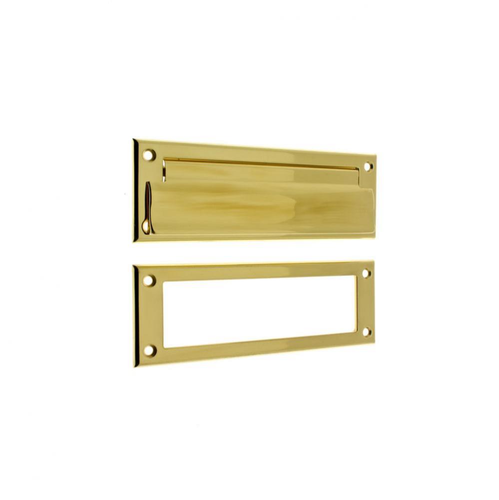 Letter Mail Plate & Open Back Plate Polished Brass