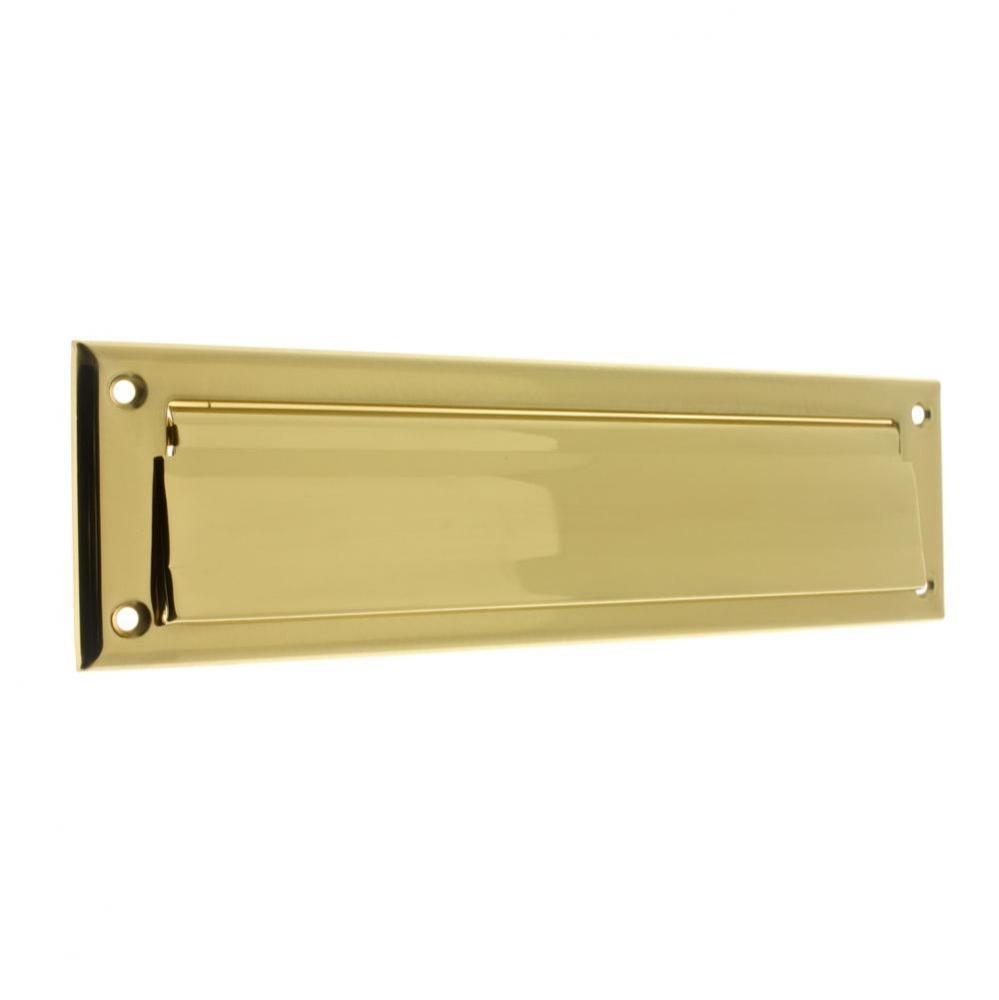 Magazine Mail Plate Front Only Polished Brass