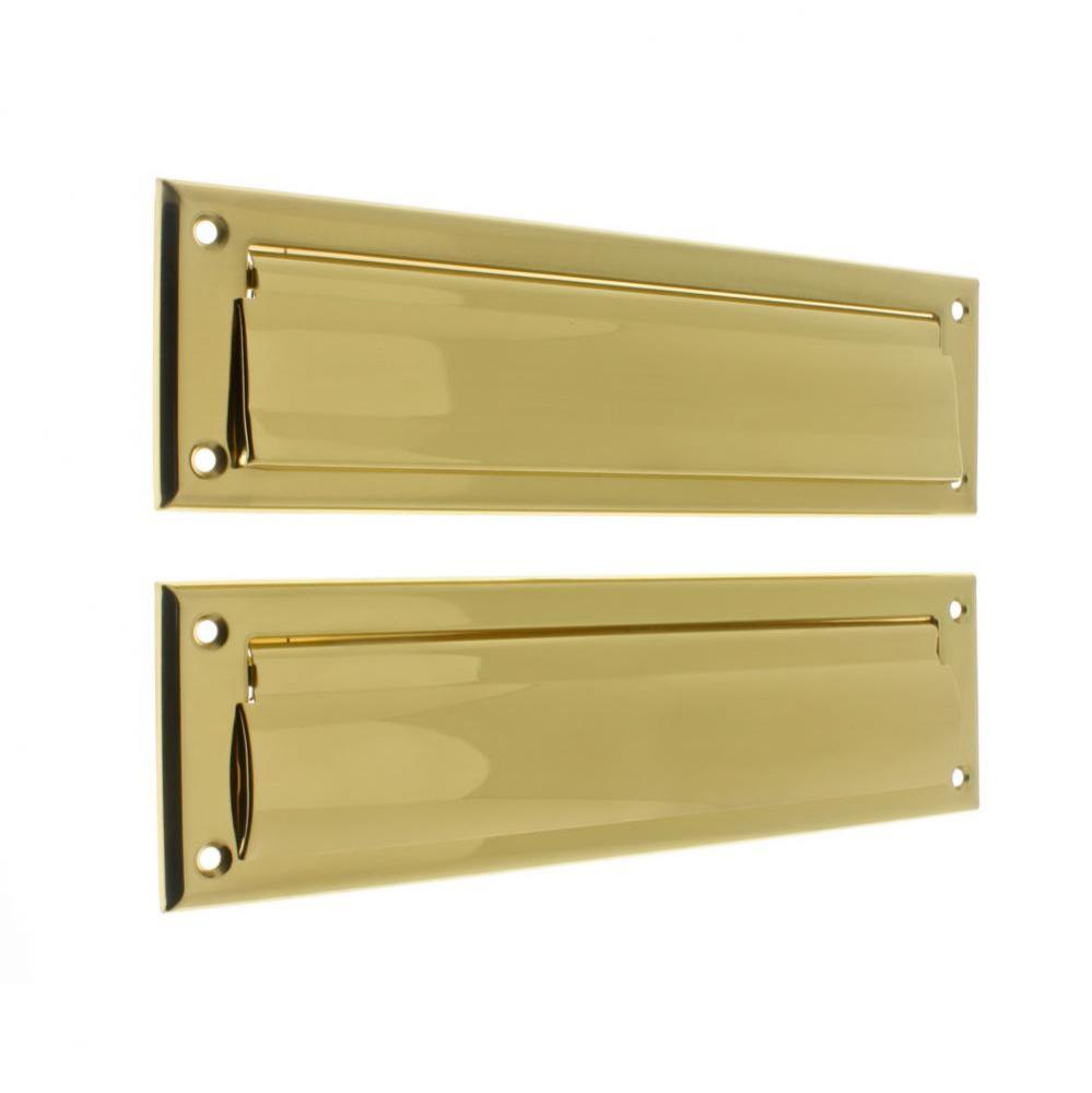 Magazine Mail Plate & Closed Back Plate Polished Brass