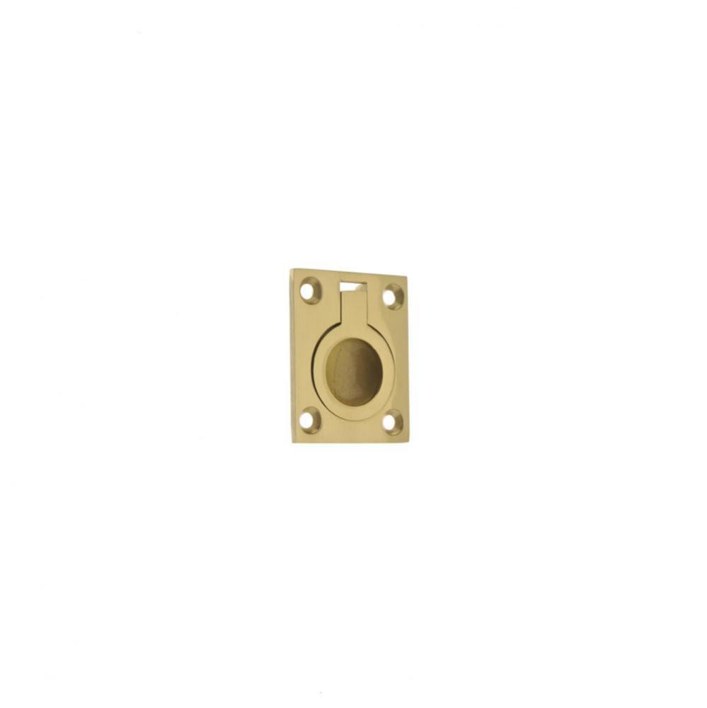 Flush Ring Pull Polished Brass No Lacquer
