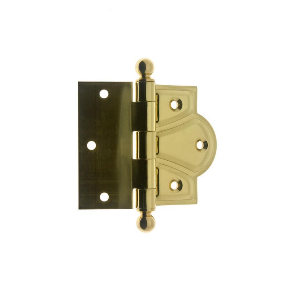 Solid Brass 3-1/2'' X 4-3/8'' Combo Mortise/Surface Offset Hinge Ball Finials