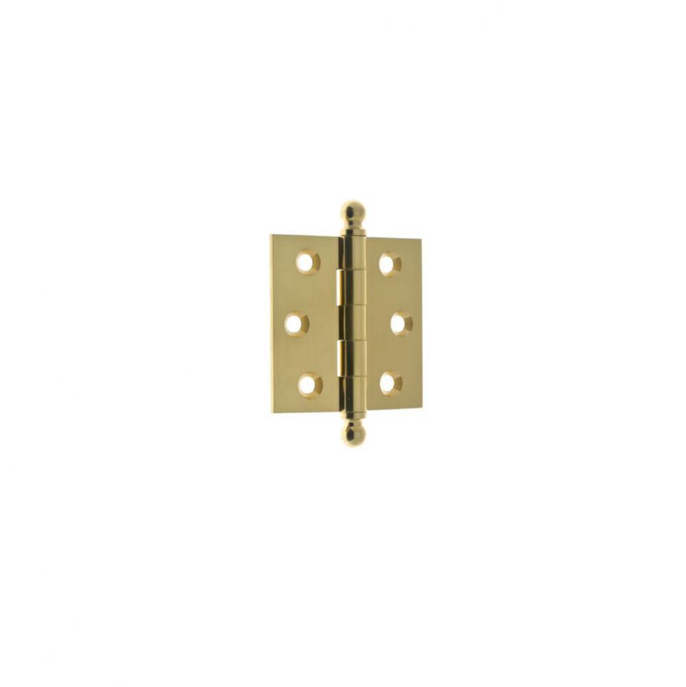 Solid Brass 2-1/2'' X 2-1/2'' Ball Tip Loose Pin Door Hinge (Pair) Polished Br