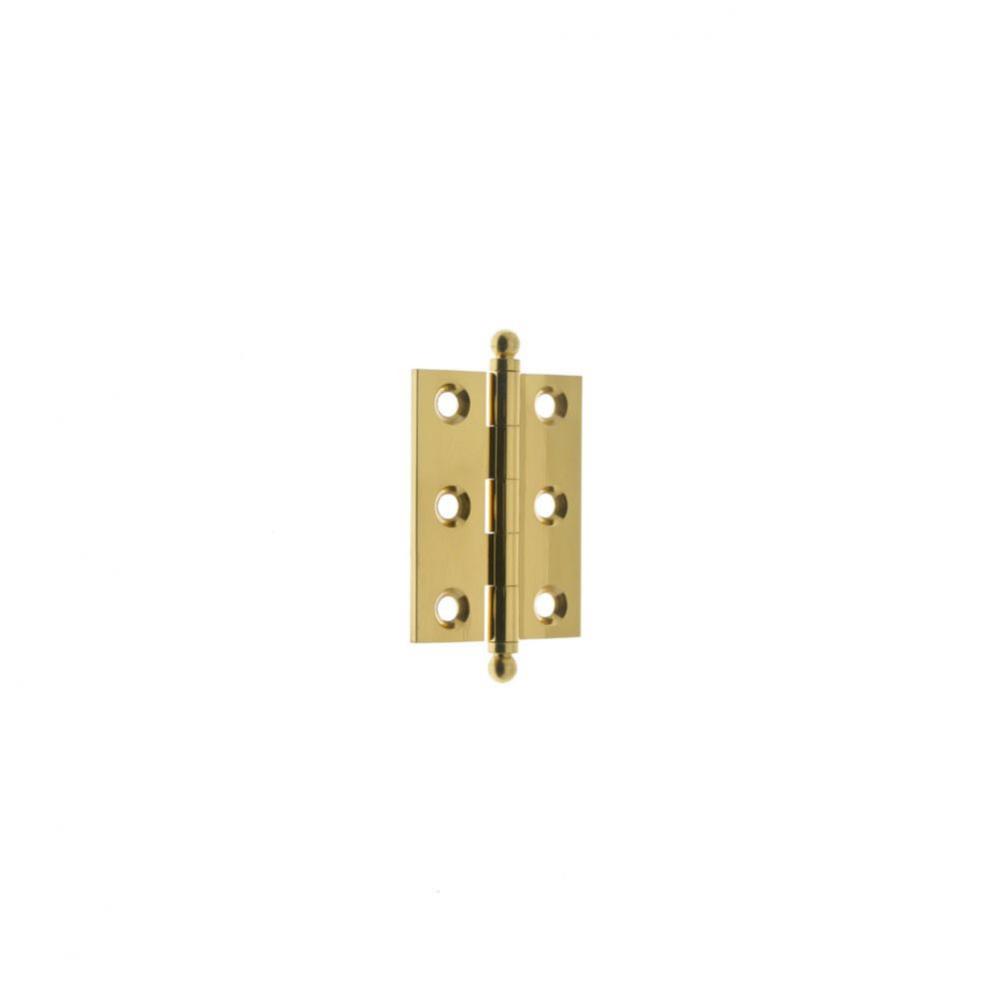 2'' X 1-1/2'' Solid Brass Cabinet Hinge W/Ball Tips (Pair)  Polished Brass