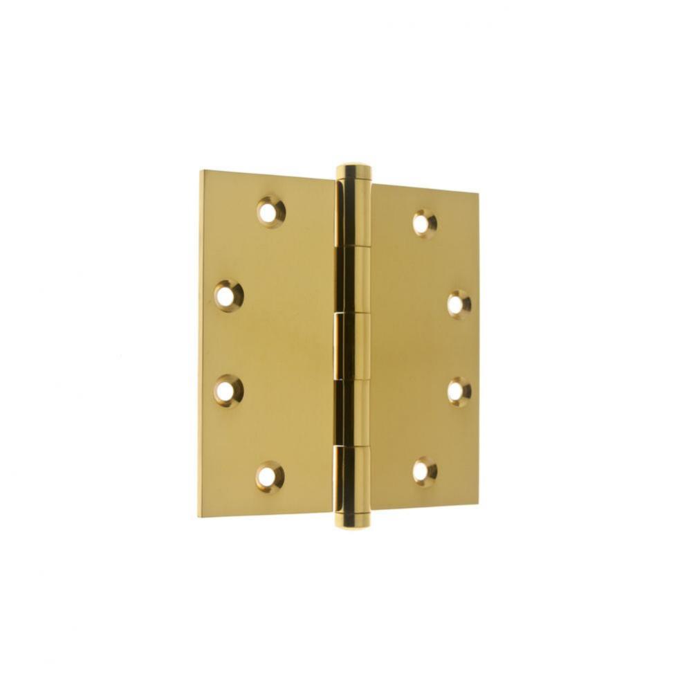 4-1/2'' X 4-1/2'' Solid Extruded Brass Square Corner Door Hinge (Pair) Antique