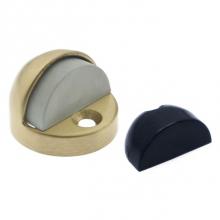 Idh 13070-004 - High Dome Stop W/ Black & Grey Rubber Bumper Satin Brass