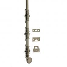Idh 11224-15A - 24'' Ornamental Bolt W/ 3-3/8'' Barrel Guide/Round Knob Antique Nickel