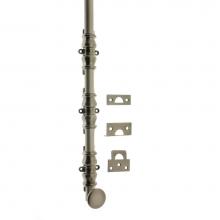 Idh 11232-15A - 36'' Ornamental Bolt W/ 3-3/8'' Barrel Guide/Round Knob Antique Nickel