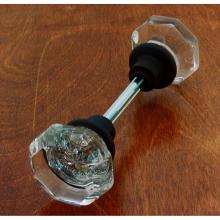 Idh 21300-10B - Octagonal Crystal Knob W/ Solid Brass Shank (Two Knobs W/ Spindle) Oil-Rubbed Bronze