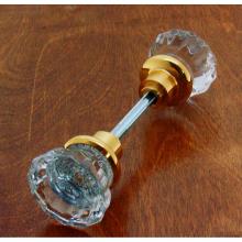 Idh 21302-003 - Fluted Crystal Knob W/ Solid Brass Shank (Two Knobs W/ Spindle) Polished Brass