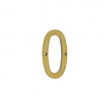 Idh 23020-003 - 4'' Cast Solid Brass Number: #0 Polished Brass