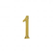 Idh 23021-003 - 4'' Cast Solid Brass Number: #1 Polished Brass