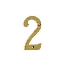 Idh 23022-003 - 4'' Cast Solid Brass Number: #2 Polished Brass