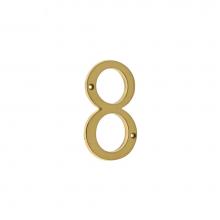 Idh 23028-003 - 4'' Cast Solid Brass Number: #8 Polished Brass