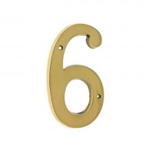 Idh 23206-003 - 6'' Cast Solid Brass Number: #6 Polished Brass