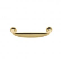 Idh 25036-003 - 5-1/8'' C/C Round Pull Concealed Mount Polished Brass