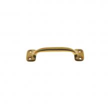 Idh 25040-3NL - 4'' C/C Bar Lift/Door Pull Polished Brass No Lacquer
