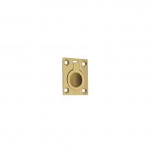 Idh 25220-3NL - Flush Ring Pull Polished Brass No Lacquer