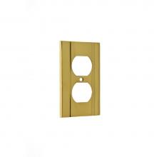 Idh 53002-003 - Heavy Cast Single Receptacle Plate Polished Brass-L