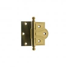 Idh 80002-003 - Solid Brass 3'' X 3-3/4'' Combo Mortise/Surface Offset Hinge Ball Finials (Pai