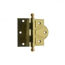 Idh 80003-003 - Solid Brass 3-1/2'' X 4-3/8'' Combo Mortise/Surface Offset Hinge Ball Finials