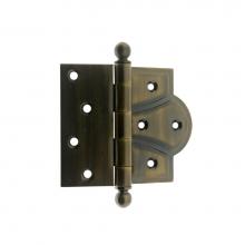 Idh 80004-005 - Solid Brass 4'' X 5-1/8'' Combo Mortise/Surface Offset Hinge Ball Finials (Pai