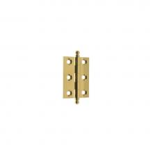 Idh 82015-003 - 2'' X 1-1/2'' Solid Brass Cabinet Hinge W/Ball Tips (Pair)  Polished Brass