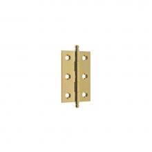 Idh 82517-003 - 2-1/2'' X 1-7/10'' Solid Brass Cabinet Hinge W/ Ball Tips (Pair)  Polished Bra