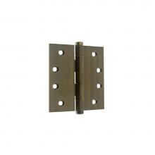 Idh 86000-005 - 4'' X 4'' Solid Extruded Brass Ball Bearing Hinge (Pair) Antique Brass-J
