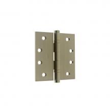 Idh 86000-015 - 4'' X 4'' Solid Extruded Brass Ball Bearing Hinge (Pair) Satin Nickel-J