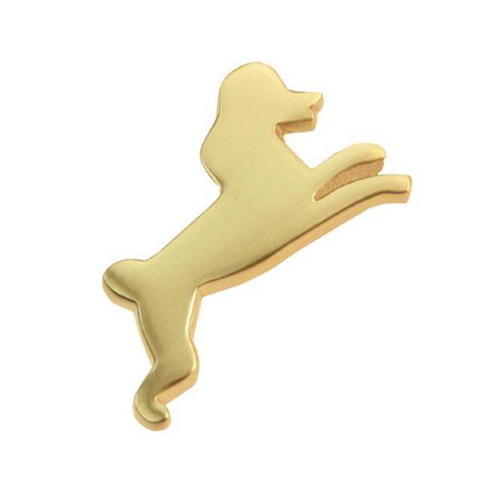 Lf Poodle Dog Pull In Brass
