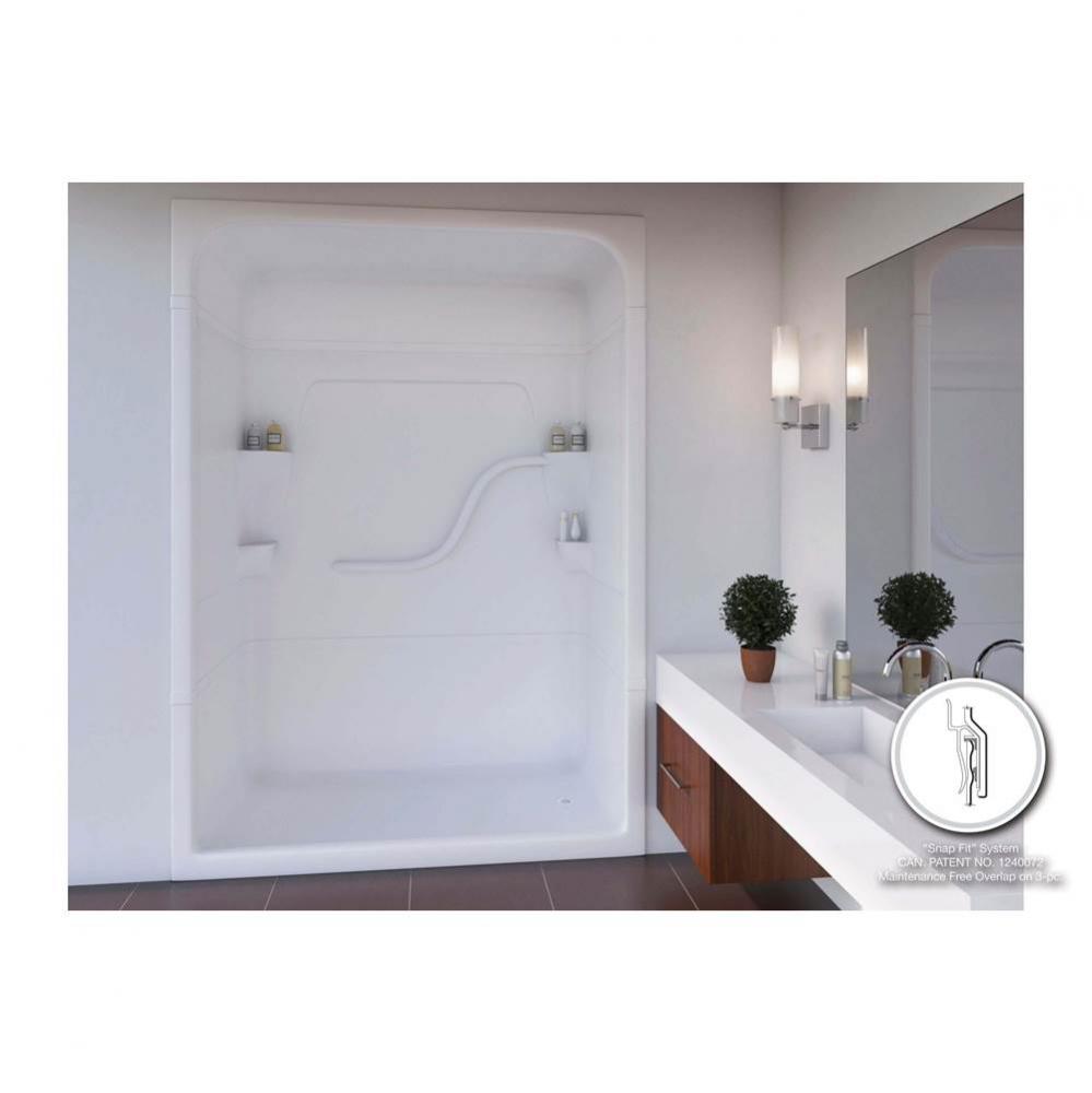 White Madison 5 Multi Shower Stall With Seat
