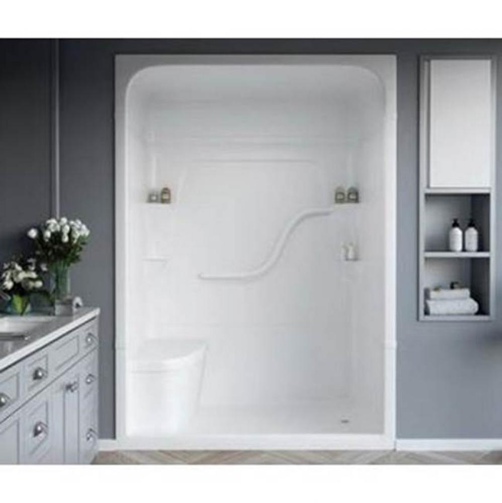 White Madison 5 Shower Stall With Seat
