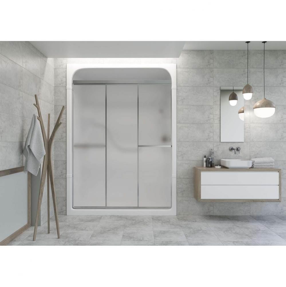 Corner 38'' Neo Angle Door Frosted Silver