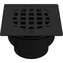 Mirolin Canada FD3-BL - Complete Square Drain - Matte Black