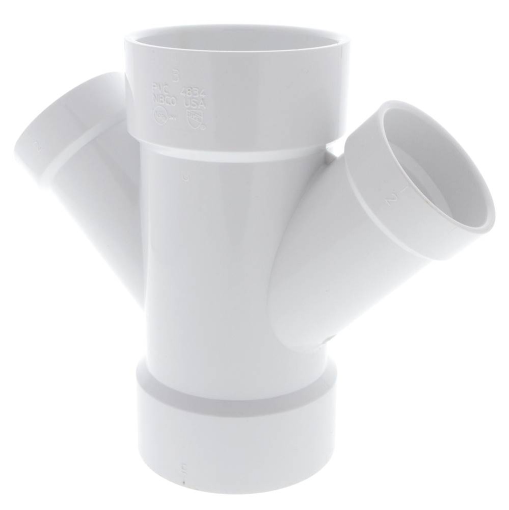 4834R 3X3X2X2 Hub 45 Double Wye Pvc