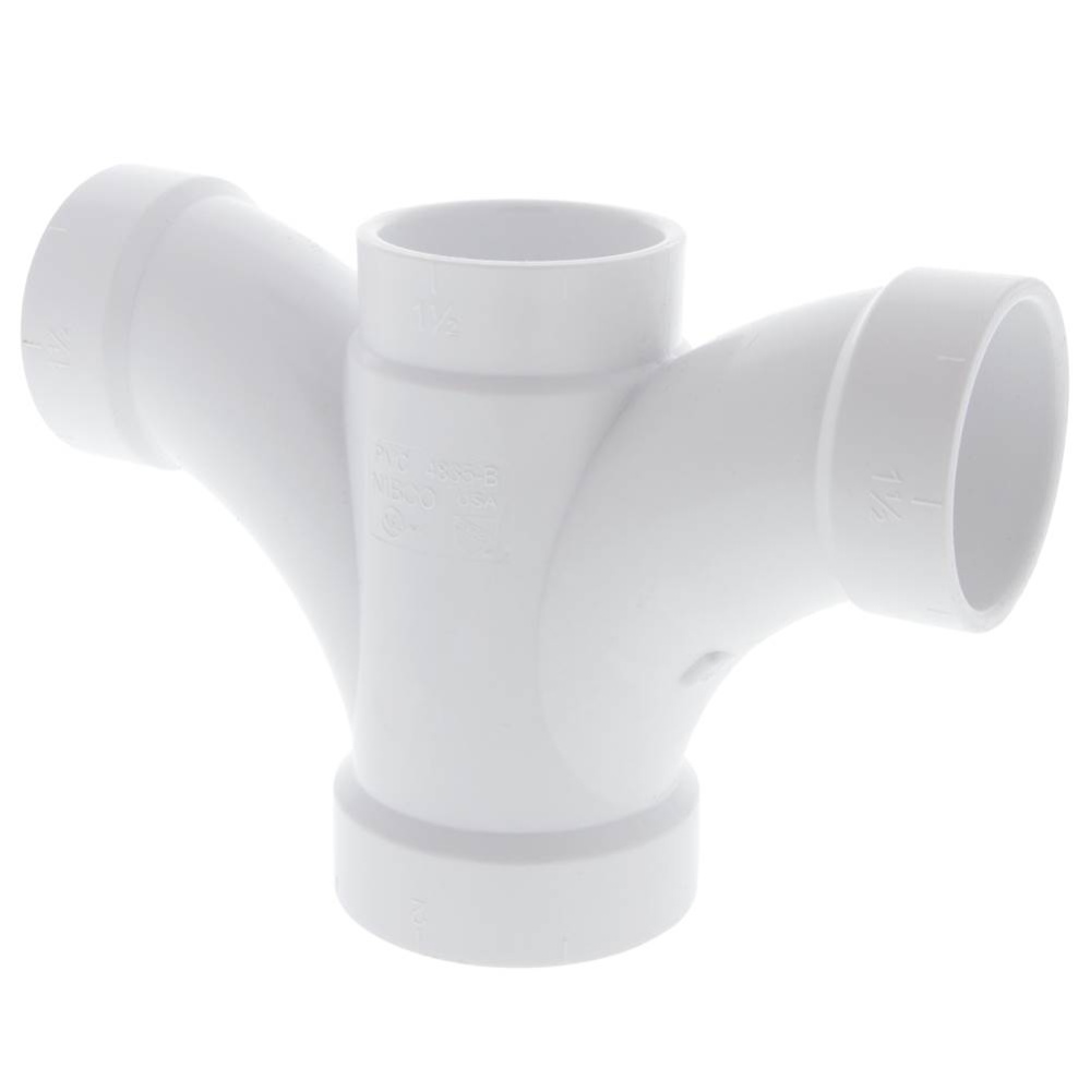 4835Br 2X11/2X11/2X11/2 Hub Dble Fix Pvc