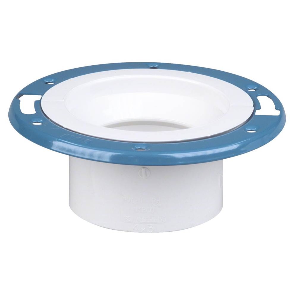 4851A 4 Hub Adj Closet Flange Pvc