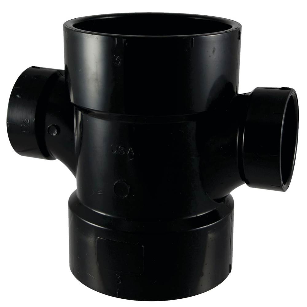 5835R 3X3X11/2X11/2 Hub Dble San Tee Abs